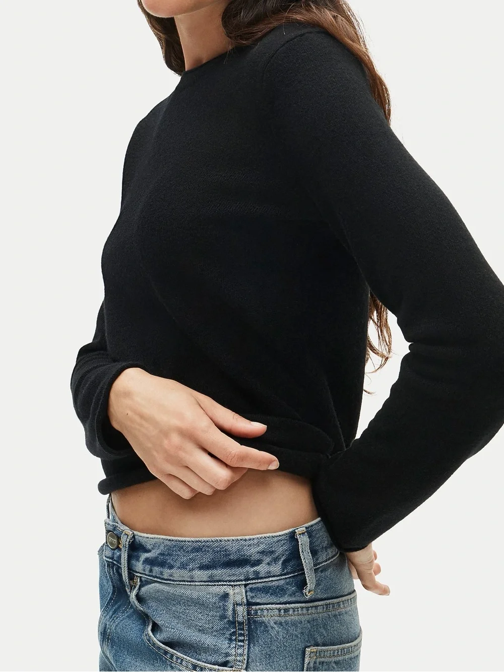 J Crew Rolled cashmere long-sleeve sweater